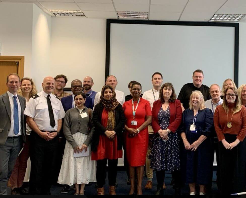 Community Leaders lined up for photo at event (Matthew Barber, PCC, on the left of photo)